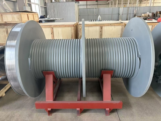 Grooved Drum For Tower Crane Hoist Winches or For Crane Lifting