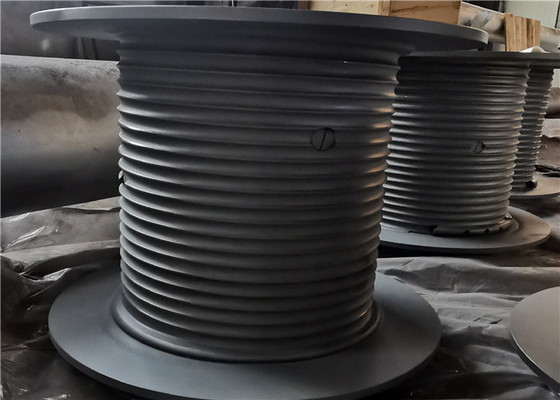Customized Steel Material Lebus Grooved Rope Drum Galvanized For Industry Winch