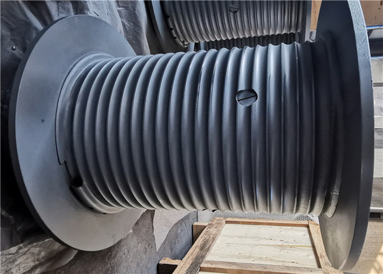 Customized Steel Material Lebus Grooved Rope Drum Galvanized For Industry Winch