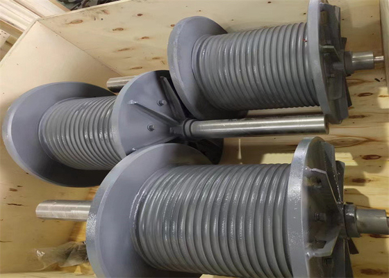 Customized Adjustable Spool Tower Crane Winch / Lebus Grooved Drum With Pre Installed Drum Tianjin