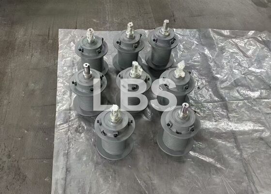 Q235B Steel Drum Flange Mounted Right-hand Spiral Rope Groove Supporting For Small Lifting Winch