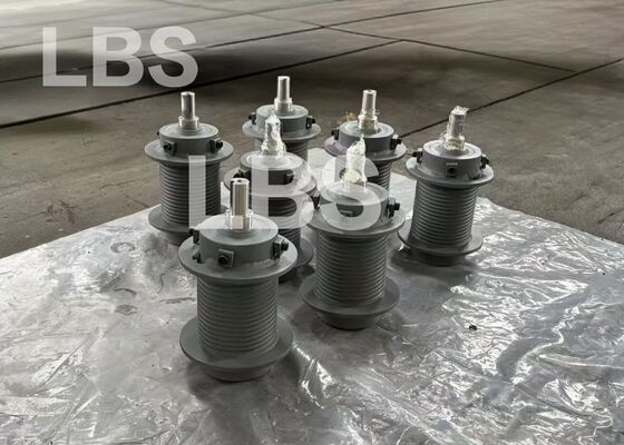 Q235B Steel Drum Flange Mounted Right-hand Spiral Rope Groove Supporting For Small Lifting Winch
