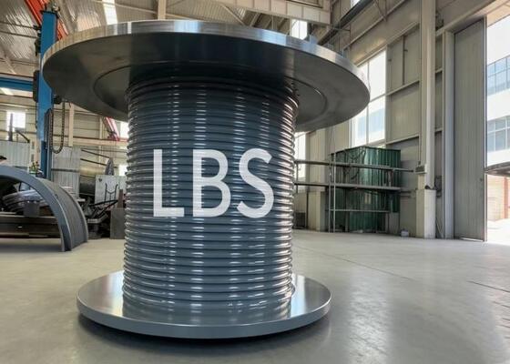 Double Fold Lebus Groove Winch Drum Q355D Left-Hand 60°